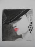 élégance - Dessins noir/blanc /rouge